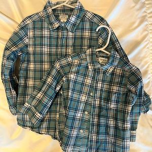 Carters 12mo and 5T matching collar shirts